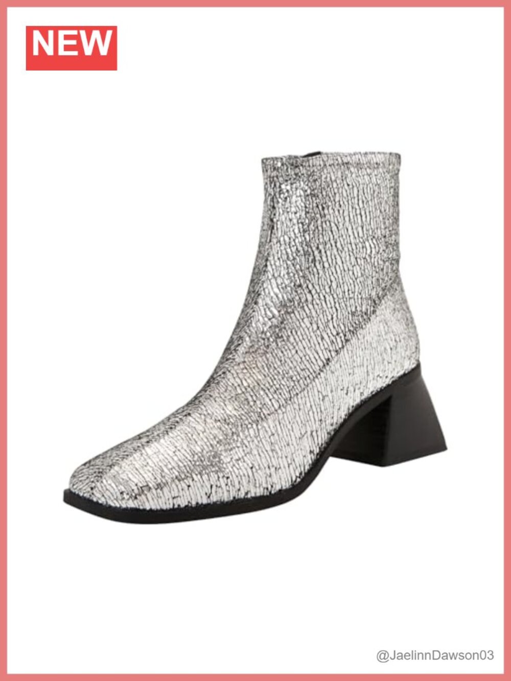 Stretch Ankle Boot with Memory Foam Lining and Block Heel